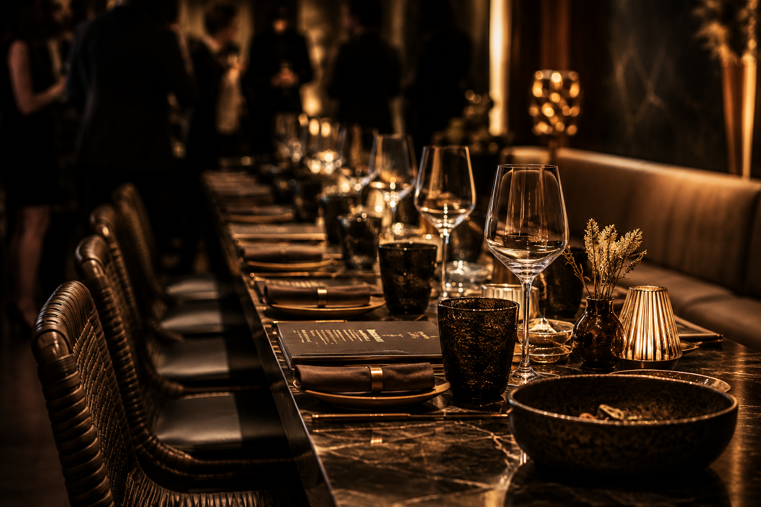 Sunday Hundred 1% membership benefits — a candlelit private dining table set for members
